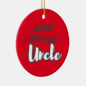 赤クール文字メリークリスマスアンクル セラミックオーナメント (右)