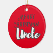 赤クール文字メリークリスマスアンクル セラミックオーナメント (左)