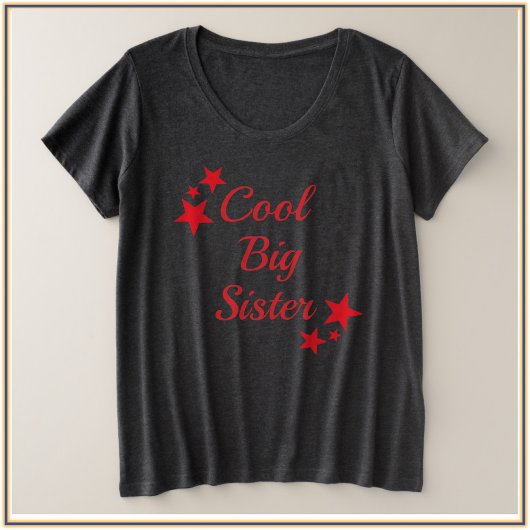 赤クール星の姉 プラスサイズTシャツ