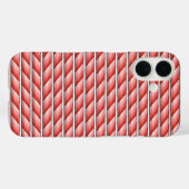赤クール白ストライプ色 Case-Mate iPhoneケース (裏面 (横))