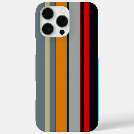 赤クール黄ブルー銀数々の色ストライプ色 Case-Mate iPhoneケース (裏面)