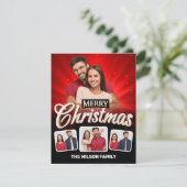 赤クール黒メリークリスマス4カップル写真 シーズンカード (スタンド正面)