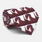 赤クール龍紫色の髪のハートタトゥー私のドラ ネクタイ (ロール)