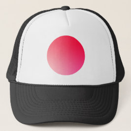 赤グラデーションサークルビネット抽象デザイン キャップ