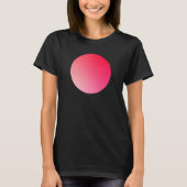 赤グラデーションサークルビネット抽象デザイン Tシャツ (正面)