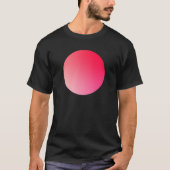 赤グラデーションサークルビネット抽象デザイン Tシャツ (正面)