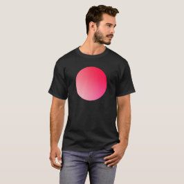 赤グラデーションサークルビネット抽象デザイン Tシャツ