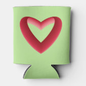 赤グラデーションハート 缶クーラー (正面)