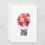 赤グラデーションフローラ秋の結婚式 招待状 (裏面)