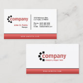 赤グラデーション下のシンプルプロフェッショナル 名刺 (正面/裏面)