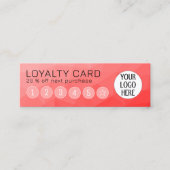 赤グラデーション幾何学的メッシュパターンのカスタムロゴ ロイヤリティカード (正面)