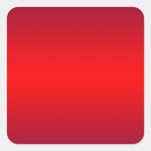赤グラデーション – 赤ポピーテンプレート 空白の スクエアシール (正面)