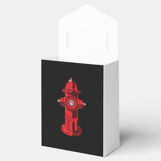 赤グラフィック消火栓消防士の仕事用ギフト フェイバーボックス (オープン)