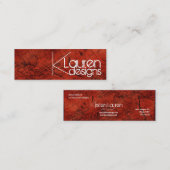 赤グランジい名刺 スキニー名刺 (正面/裏面)