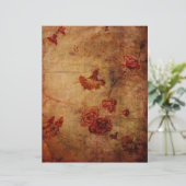 赤グランジカーネーション壁紙パターンスクラップブックP (スタンド正面)