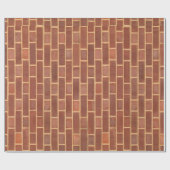 赤グランジレンガ壁のラッピング紙 ラッピングペーパー (フラット)