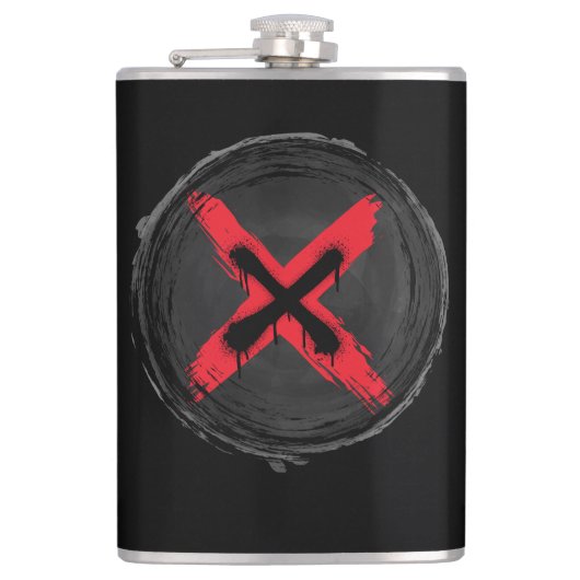 赤グランジ式 フラスク (正面)