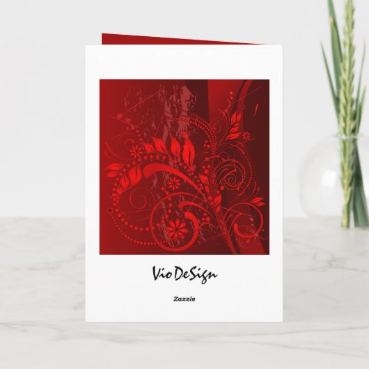 赤グランジ色 カード (裏面)