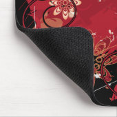 赤グランジ色 マウスパッド (コーナー)