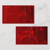 赤グランジ色 名刺 (正面/裏面)