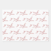 赤グリッタークリスマス品揃え ラッピングペーパーシート (正面3)