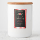 赤グリッタースターズブラック製品ラベルバラ花 フードラベル (正面)