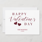 赤グリッターハッピーバレンタインデーハート シーズンカード (正面)