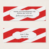 赤グリッターメッセージカード/任意の大事な行事/2辺 (正面&裏面)