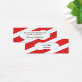 赤グリッターメッセージカード/任意の大事な行事/2辺 (デスク)