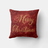 赤グリッターメリークリスマス クッション (裏面)