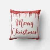 赤グリッターメリークリスマス クッション (裏面)