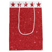 赤グリッター中抱き枕 ミディアムペーパーバッグ (裏面)