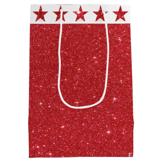 赤グリッター中抱き枕 ミディアムペーパーバッグ (裏面)