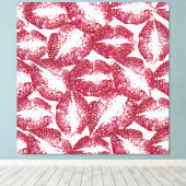 赤グリッター唇#3 キャンバスプリント (インサイチュ (ウッドフロア))