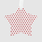 赤グリッター星パーソナライズされたオーナメント オーナメント (裏面)