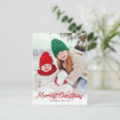 赤グリッター書道フォトクリメリース ポストカード (スタンド正面)