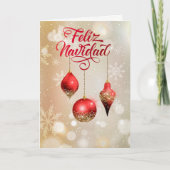 赤グリッター球団フェリズ・ナビダッド平和オン・アース シーズンカード (正面)