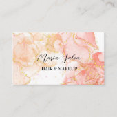 赤グリッター金ゴールド水彩名刺 名刺 (正面)