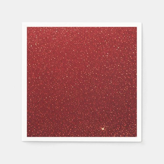 赤グリッター スタンダードカクテルナプキン (正面)