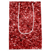 赤グリッター ミディアムペーパーバッグ (裏面)