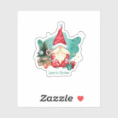 赤グリーンかわいい水色格言メリークリスマス シール (シート)