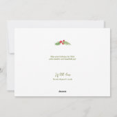 赤グリーンリースメリークリスマスファミリー写真 シーズンカード (裏面)