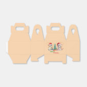 赤グリーン子猫サンタメリークリスマスパーティー フェイバーボックス (折り畳みなし)