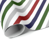 赤グリーン海軍グレーと白ストライプの ラッピングペーパー (ロールコーナー)