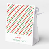 赤グリーン金ゴールドメリークリスマスパタストライプのーン フェイバーボックス (裏面サイド)