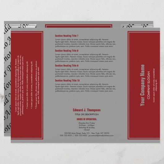 赤グレーシンプルのパ縁どロフ (正面/裏面)