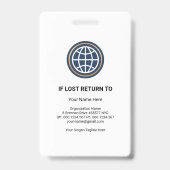 赤グレーストライプの列を押す バッジ (裏面)