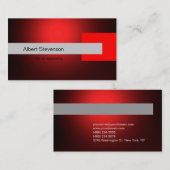 赤グレーモダンコンサルタントの名刺 名刺 (正面/裏面)