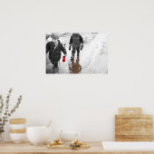 赤グローブ ポスター (キッチン)