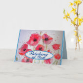 赤ケシのケシの花水彩絵を描の芸術 カード (黄色い花)